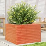 vidaXL Jardinière cire marron 70x70x45 5 cm bois de pin massif