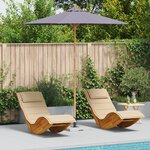 vidaXL Parasol de jardin gris foncé 240x260 cm en bambou