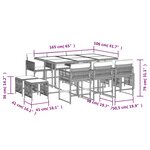 vidaXL Ensemble à manger de jardin et coussins 11 Pièces beige poly rotin