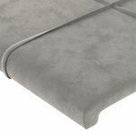 vidaXL Cadre de lit avec tête de lit Gris clair 90x190 cm Velours