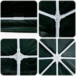 vidaXL Tente de fête avec 12 parois vertes 8x4 m PE