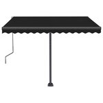 vidaXL Auvent automatique capteur de vent et LED 300x250 cm Anthracite