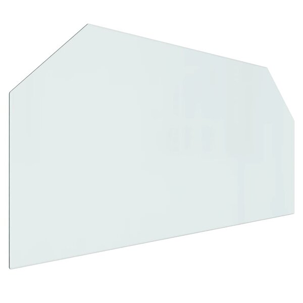 vidaXL Plaque de verre pour cheminée hexagonale 120x60 cm