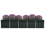 vidaXL Lit surélevé de jardin Acier galvanisé 400x80x45 cm Anthracite
