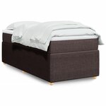 vidaXL Sommier à lattes de lit avec matelas Marron foncé 100x200 cm