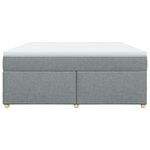 vidaXL Sommier à lattes de lit avec matelas Gris clair 180x200cm Tissu