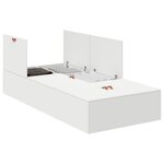Cadre de Lit de Rangement vidaXL Blanc 80x200 cm