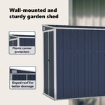 vidaXL Abri de jardin mural Anthracite 118x288x178 cm Acier