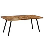 vidaXL Table à manger Teck recyclé et acier 180x90x76 cm