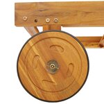 vidaXL Chaises longues 2 Pièces avec coussins et table en bois massif d'acacia rouge