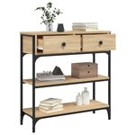 vidaXL Table console chêne sonoma 72 5x25x75 cm bois d'ingénierie
