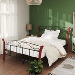 vidaXL Cadre de lit sans matelas noir métal 120x200 cm