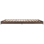 vidaXL Cadre de lit sans matelas chêne marron 135x190 cm
