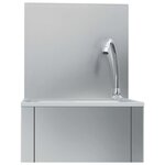 vidaXL Lavabo de lavage avec robinet et distributeur de savon Inox