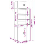 vidaXL Armoire de rangement chêne brun 80x42 5x225cm bois d'ingénierie