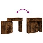 vidaXL Coiffeuse avec LED chêne fumé 115x37x110 5 cm