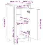 vidaXL Buffets 2 Pièces gris 39x35x80 cm bois massif de pin