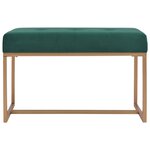 vidaXL Banc 80 cm Vert Velours