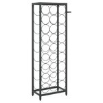 vidaXL Casier à bouteilles de 27 bouteilles noir 34x18x100cm fer forgé