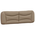 vidaXL Cadre de lit avec LED sans matelas cappuccino 160x200 cm
