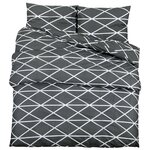 vidaXL Ensemble de housse de couette Gris 200x220 cm Coton