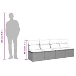 vidaXL Canapé de jardin avec coussins 4 places marron résine tressée