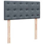 vidaXL Sommier à lattes de lit et matelas Gris foncé 80x200 cm Velours