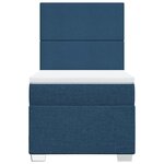 vidaXL Sommier à lattes de lit avec matelas Bleu 100x200 cm Tissu