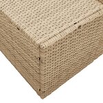 vidaXL Canapé de jardin 2 places avec coussins en poly rotin beige