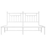 vidaXL Cadre de lit métal sans matelas et tête de lit blanc 183x213 cm