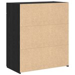 vidaXL Cabinet de rangement Chêne noir 80x42 5x93 5 cm Bois d'ingénierie