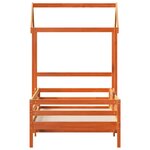 vidaXL Cadre de lit avec toit sans matelas cire marron 90x190 cm