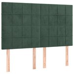 vidaXL Cadre de lit sans matelas vert foncé 140x200 cm velours