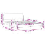 vidaXL Cadre de lit sans matelas gris clair 160x200 cm tissu