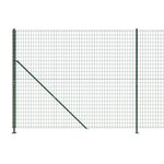 vidaXL Clôture en treillis métallique avec bride vert 1 8x25 m