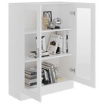 vidaXL Armoire à vitrine Blanc 82 5x30 5x115 cm Bois d'ingénierie