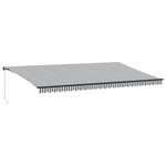 vidaXL Auvent manuel rétractable avec LED anthracite blanc 600x350 cm