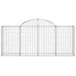 vidaXL Paniers à gabions arqués 13 Pièces 200x30x80/100 cm Fer galvanisé