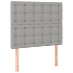 vidaXL Cadre de lit sans matelas avec tête de lit gris clair 90x190cm