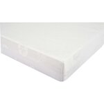 Matelas bébé droit polybambou déhoussable lavable - Blanc - 100 x 50 cm