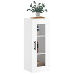 vidaXL Armoire murale blanc brillant 34 5x34x90 cm