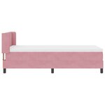 Lit Box Spring vidaXL avec Matelas Rose 90x190 cm Velours