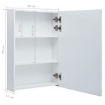 vidaXL Armoire de salle de bain à miroir LED 50x13x70 cm