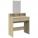 vidaXL Coiffeuse avec miroir chêne sonoma 80x41x144 5 cm