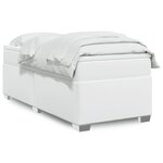 vidaXL Sommier à lattes de lit avec matelas Blanc 90x190 cm Similicuir
