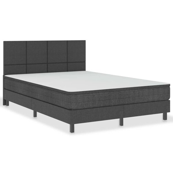 vidaXL Sommier à lattes de lit Gris foncé Tissu 180x200 cm