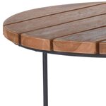 H&S Collection Ensemble de tables d'appoint 2 Pièces Teck Marron