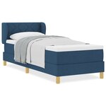 Lit à ressort vidaXL avec matelas - Bleu - 80x200 cm - Tissu
