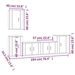 vidaXL Ensemble de meubles TV 5 Pièces Chêne marron Bois d'ingénierie