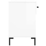 vidaXL Banc à chaussures blanc brillant 102x35x55 cm bois d'ingénierie